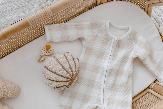 Gingham Waffle Zip Suit - Woven Kids